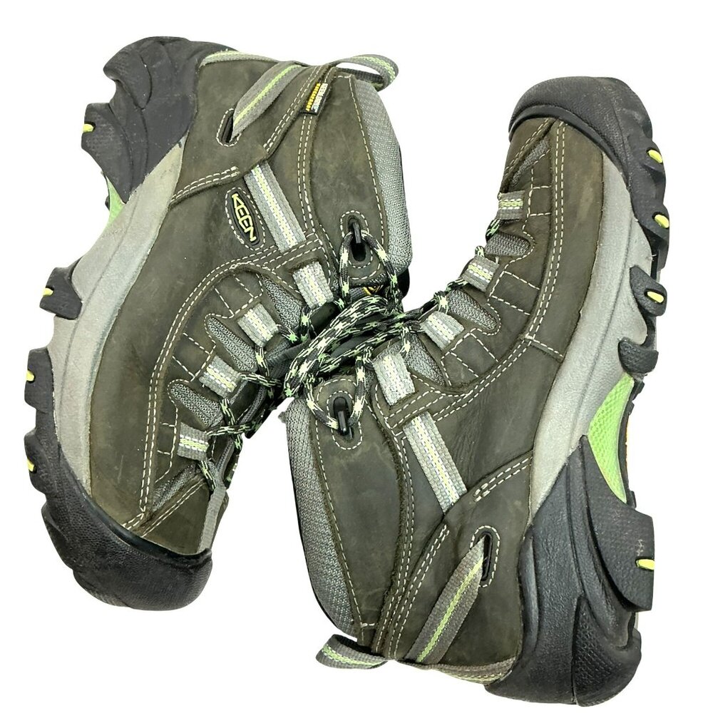 Keen Targhee ll Mid Waterproof Leather Mesh Hiking Boots Womens 7 Raven/ Opaline - Picture 3 of 12